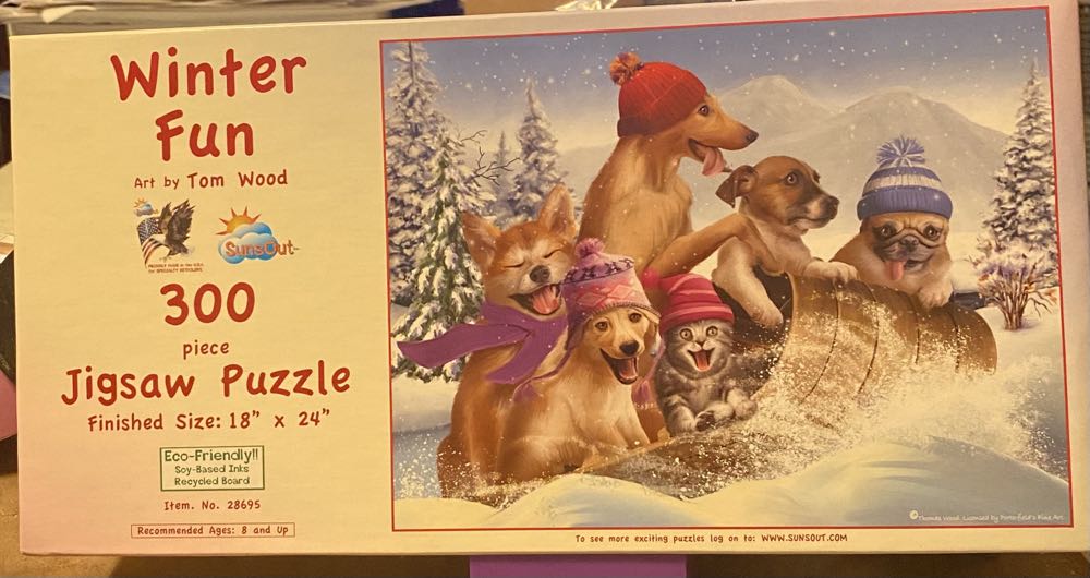 Winter Fun Linda Wilkinson VC  - SunsOut puzzle collectible [Barcode 796780286955] - Main Image 2