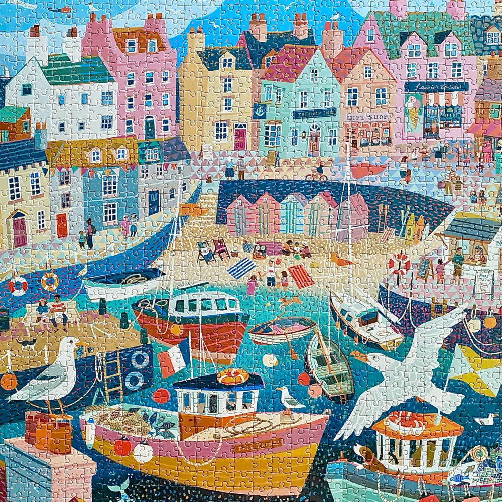 Seaside Harbor  - Eeboo puzzle collectible [Barcode 689196514630] - Main Image 2