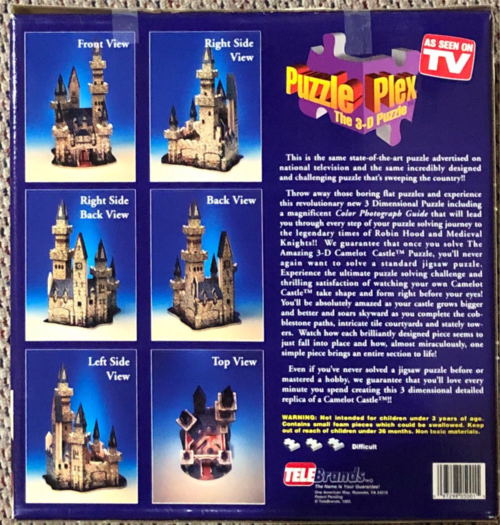 3-d Castle Puzzle  puzzle collectible [Barcode 097298050015] - Main Image 3