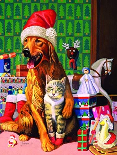 Bits And Pieces 300 Piece Jigsaw Puzzle For Adults 18” X 24” Summer Garden Friends 300 Pc Bird Bath Flower Fence Yard Outdoor Animal Jigsaw By Artist Alan Giana