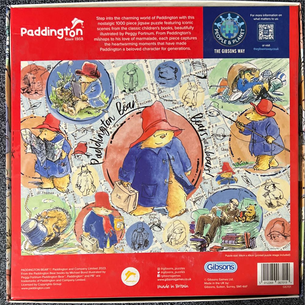 Paddington - Gibsons puzzle collectible [Barcode 5012269067019] - Main Image 2