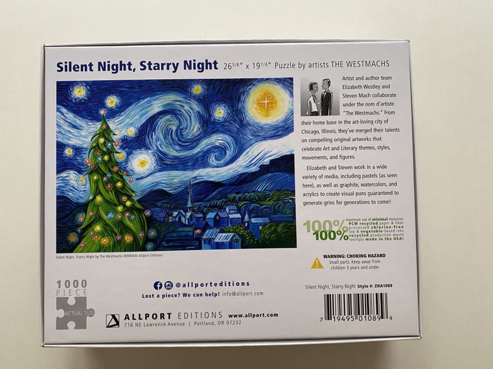 Silent Night, Starry Night - Allport Editions puzzle collectible [Barcode 719495010899] - Main Image 2
