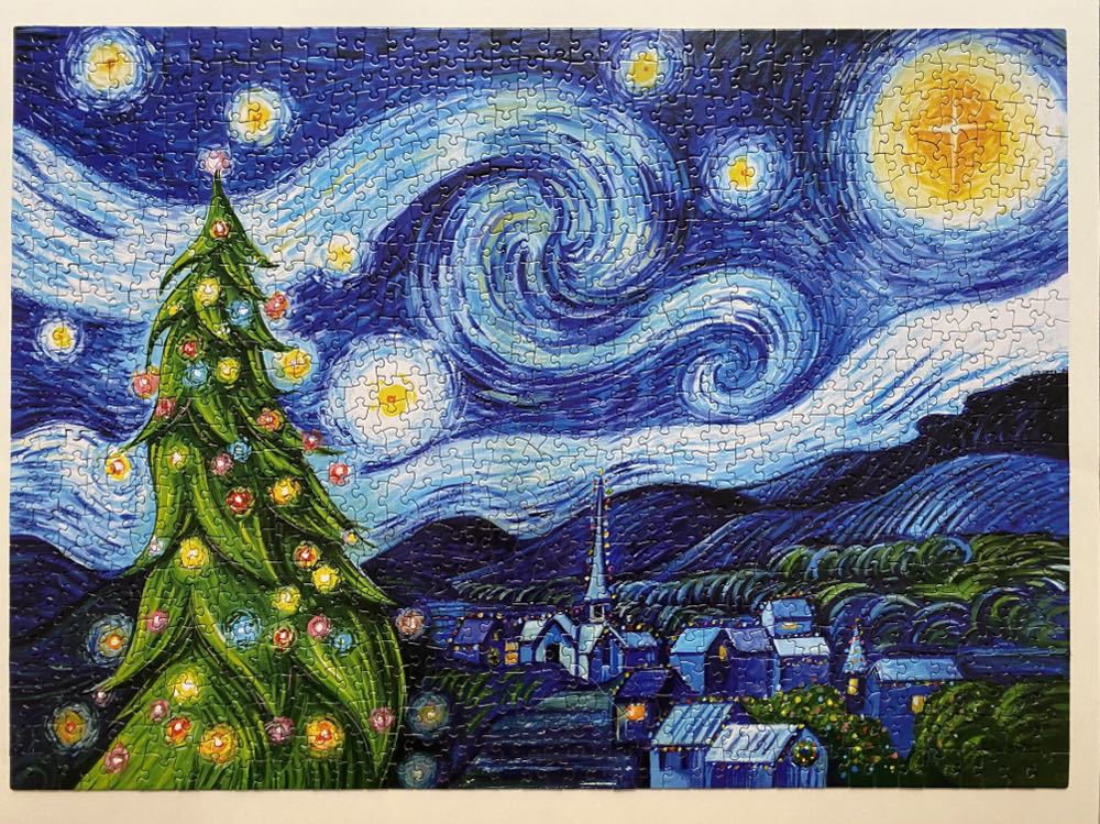 Silent Night, Starry Night - Allport Editions puzzle collectible [Barcode 719495010899] - Main Image 3