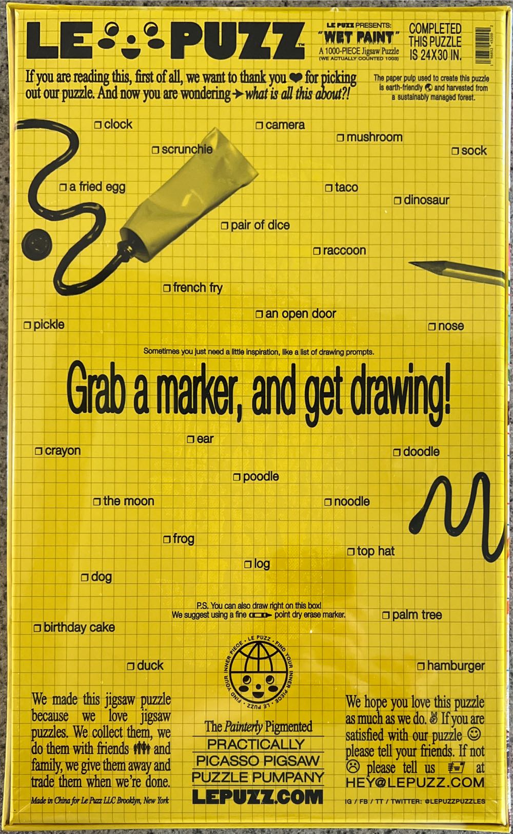 Le Puzz: Wet Paint - Le Puzz puzzle collectible [Barcode 196852452002] - Main Image 2