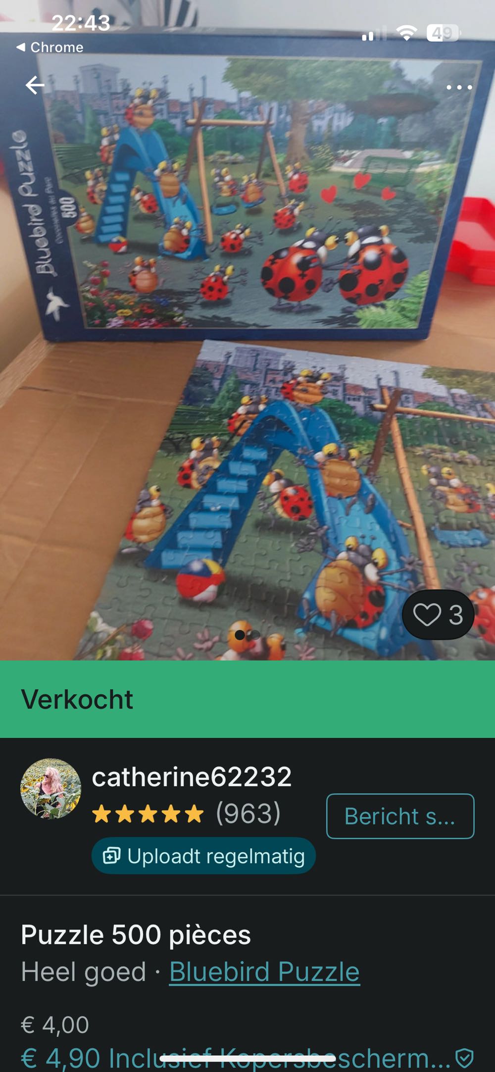 Ladybugs In The Park/Coccinelles 🟦 - Bluebird Puzzle puzzle collectible [Barcode 3663384904721] - Main Image 4