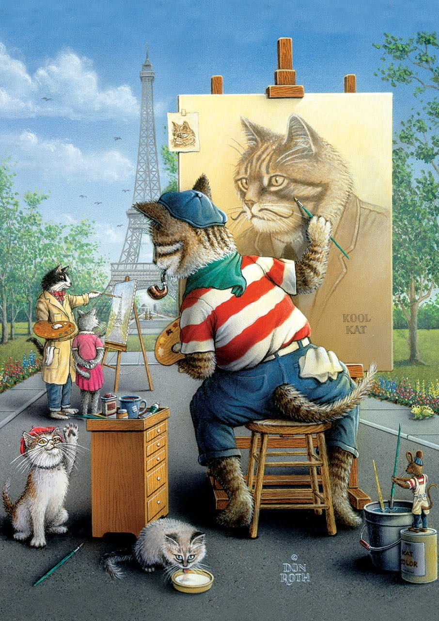 The Painter Cat - Art Puzzle puzzle collectible [Barcode 8682450140875] - Main Image 2