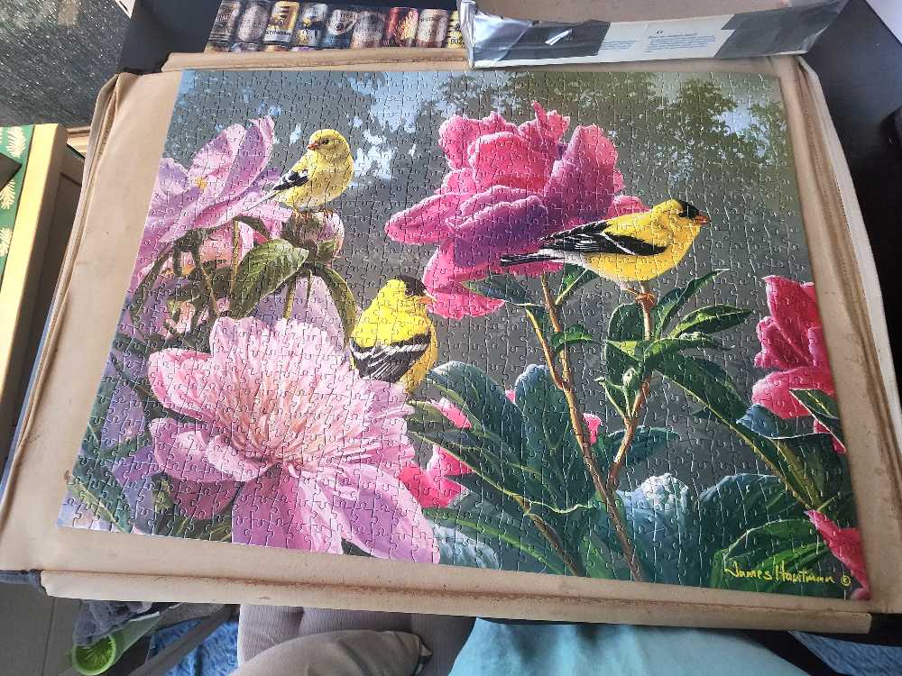 Hautman Brothers - Peony Party  - Buffalo Games puzzle collectible [Barcode 079346131167] - Main Image 3