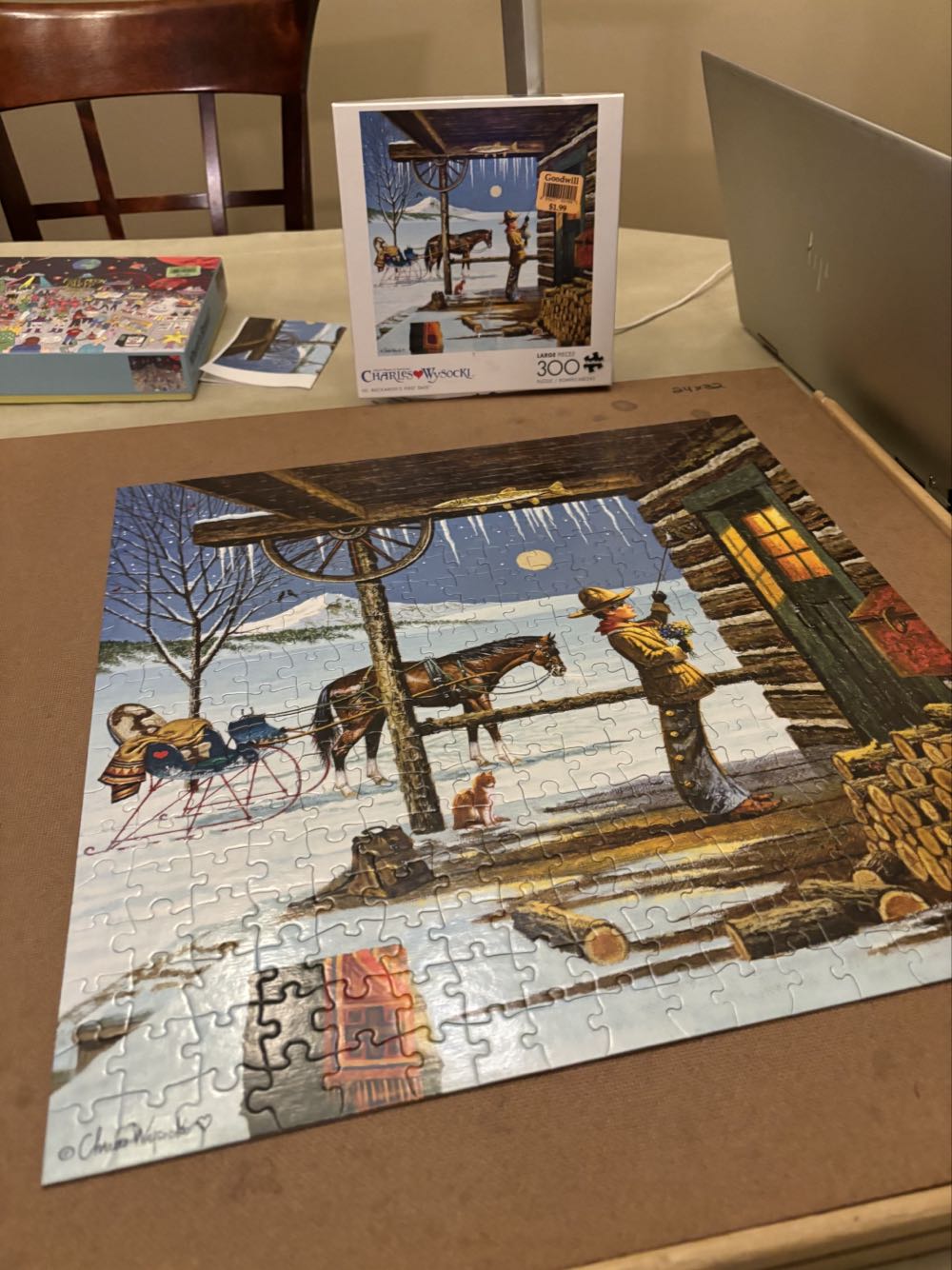 Lil’ Buckaroo’s First Date - Buffalo Games puzzle collectible [Barcode 079346226030] - Main Image 2