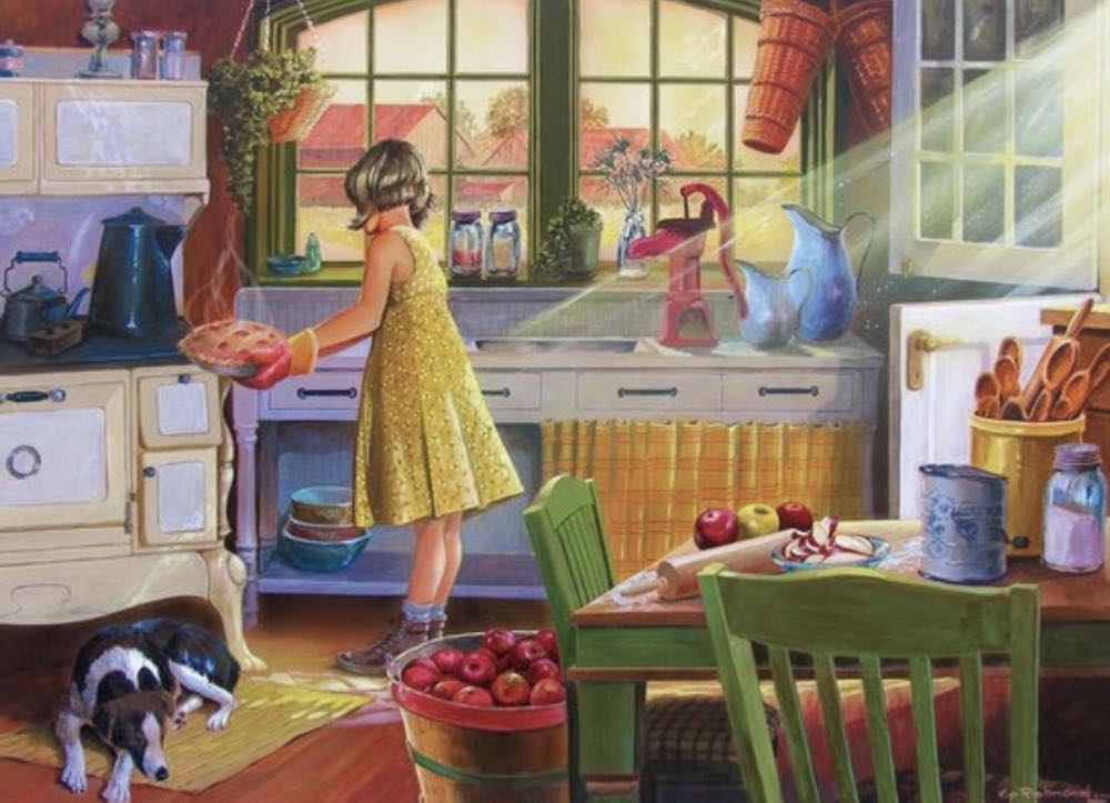 Apple Pie Kitchen 🟦 - Cobble Hill Puzzle Company puzzle collectible [Barcode 0625012850162] - Main Image 2