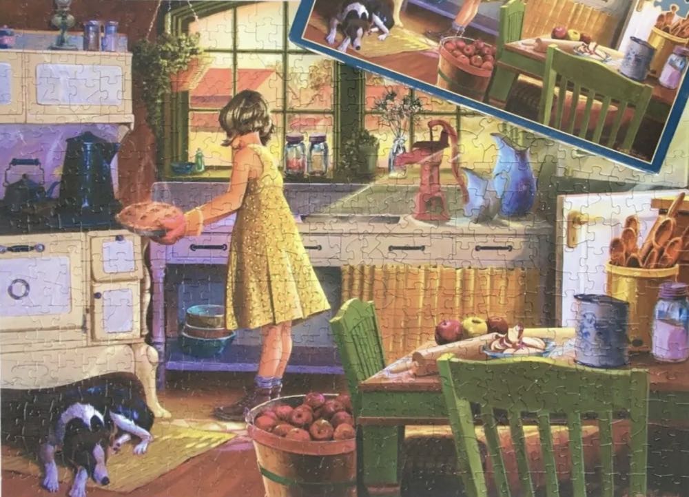 Apple Pie Kitchen 🟦 - Cobble Hill Puzzle Company puzzle collectible [Barcode 0625012850162] - Main Image 4