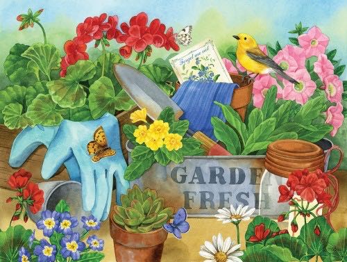 Gardeners Table 🟦 - SunsOut puzzle collectible [Barcode 796780160620] - Main Image 2
