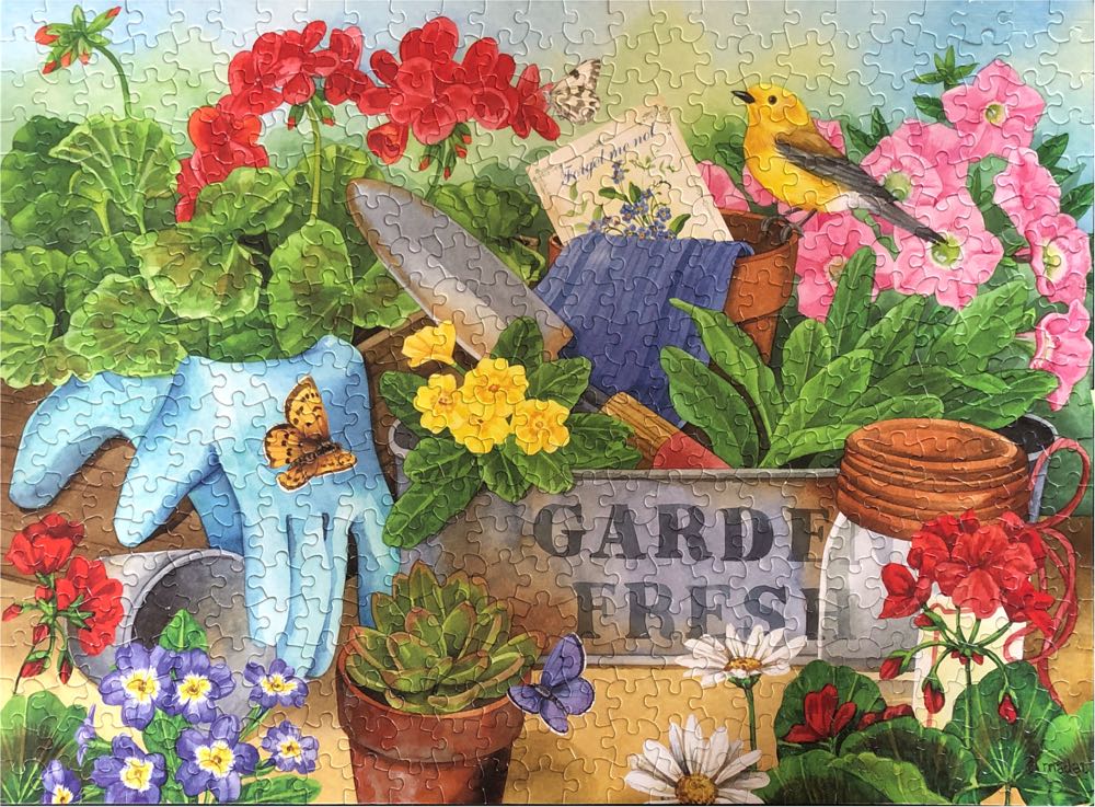 Gardeners Table 🟦 - SunsOut puzzle collectible [Barcode 796780160620] - Main Image 3