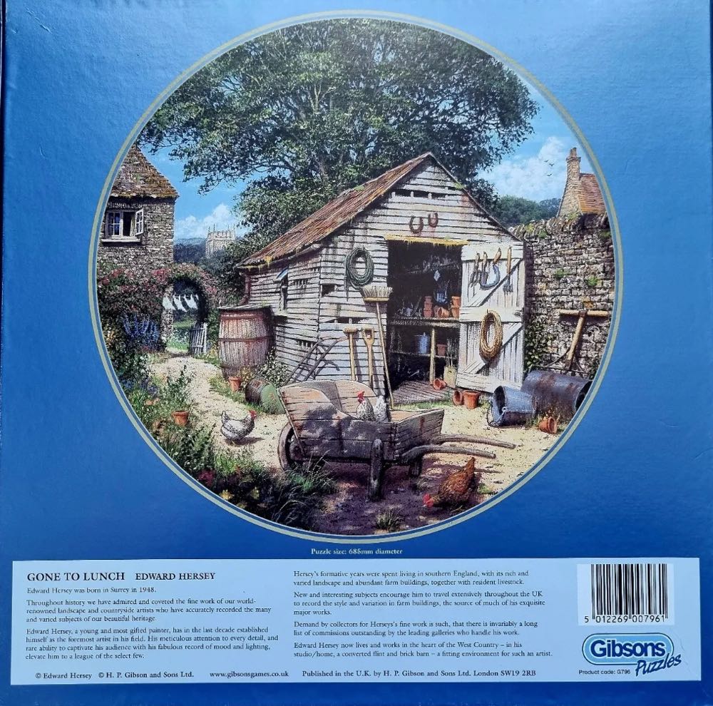 Gone To Lunch 🔴 - Gibsons puzzle collectible [Barcode 5012269007961] - Main Image 3