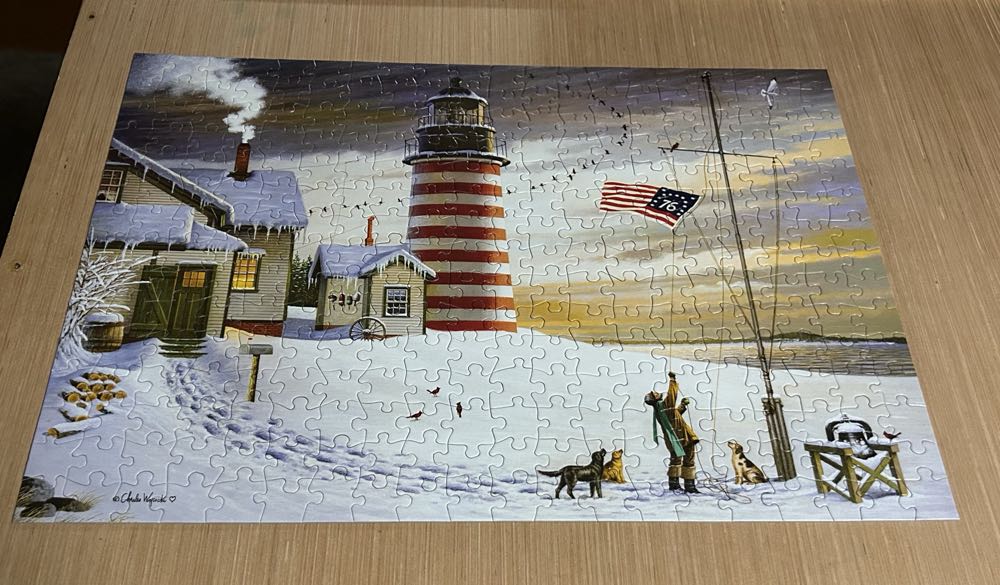 Charles Wysocki: West Quoddy Headlight - Buffalo Games 🇺🇸 puzzle collectible [Barcode 079346226047] - Main Image 3