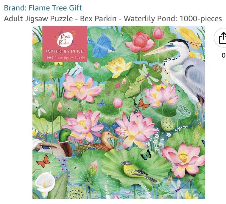 Flame Tree Gift (Studios) - Waterlily Pond - Flame Tree Studios puzzle collectible - Main Image 3