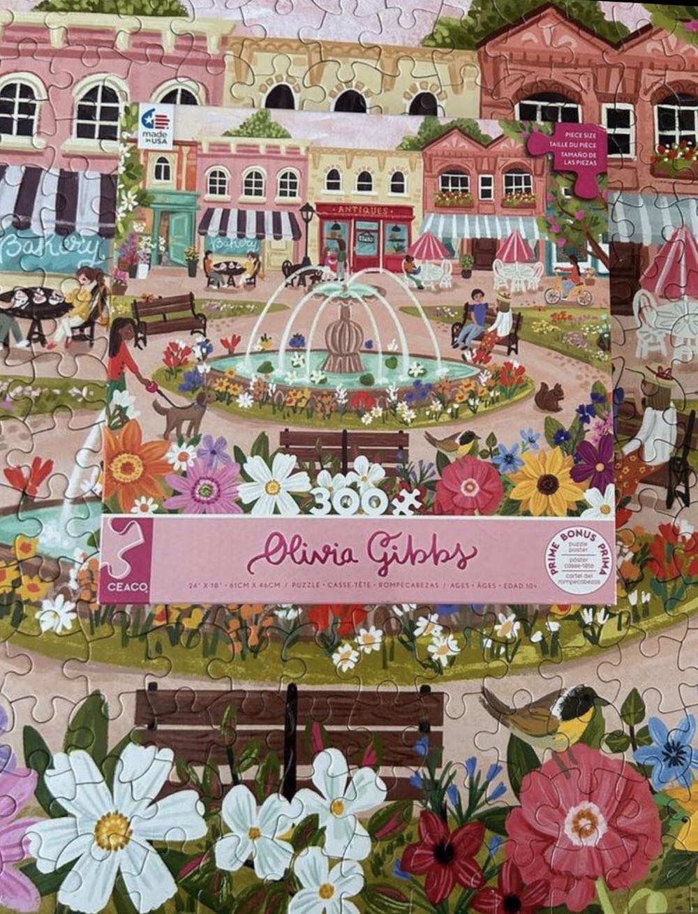 Town Park - Ceaco puzzle collectible [Barcode 0021081210096] - Main Image 4