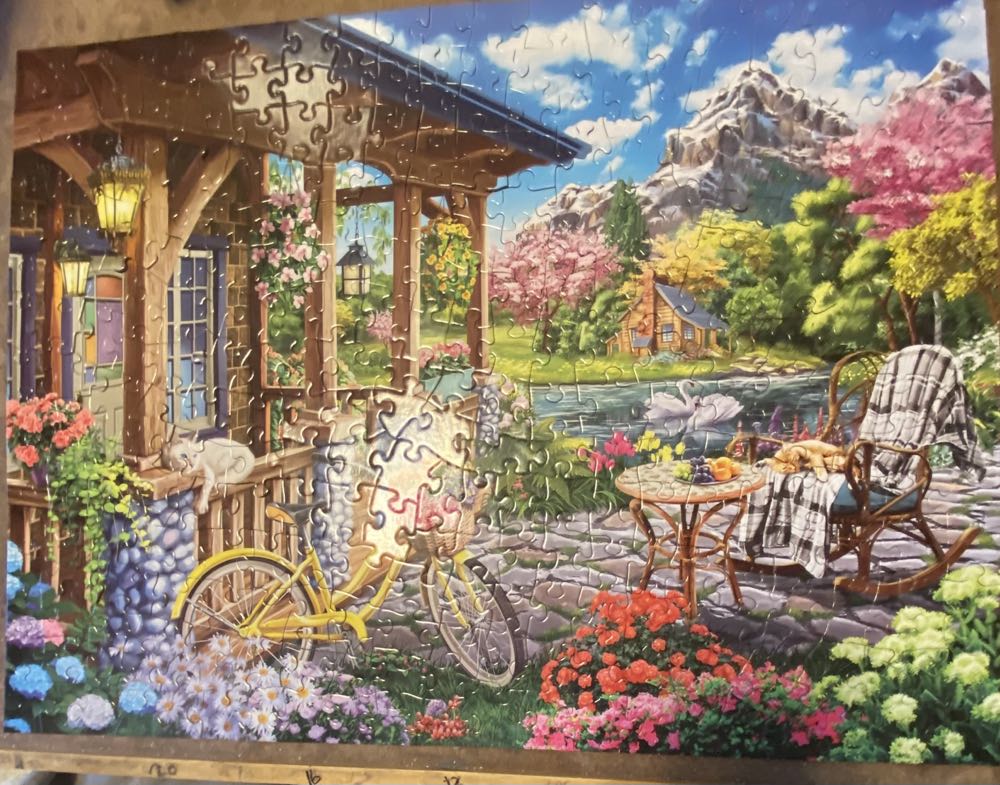 Colorful House Near Lake  - Bits & Pieces puzzle collectible [Barcode 192949078650] - Main Image 3