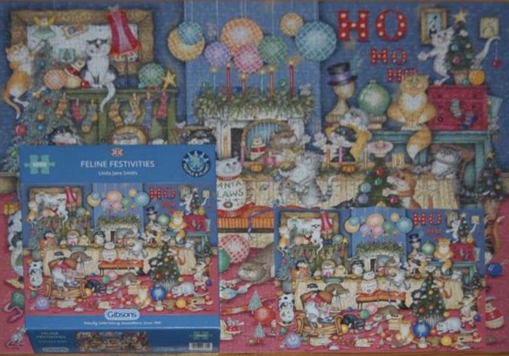 Crazy cats Feline Festivities - Gibsons puzzle collectible [Barcode 5012269063714] - Main Image 4