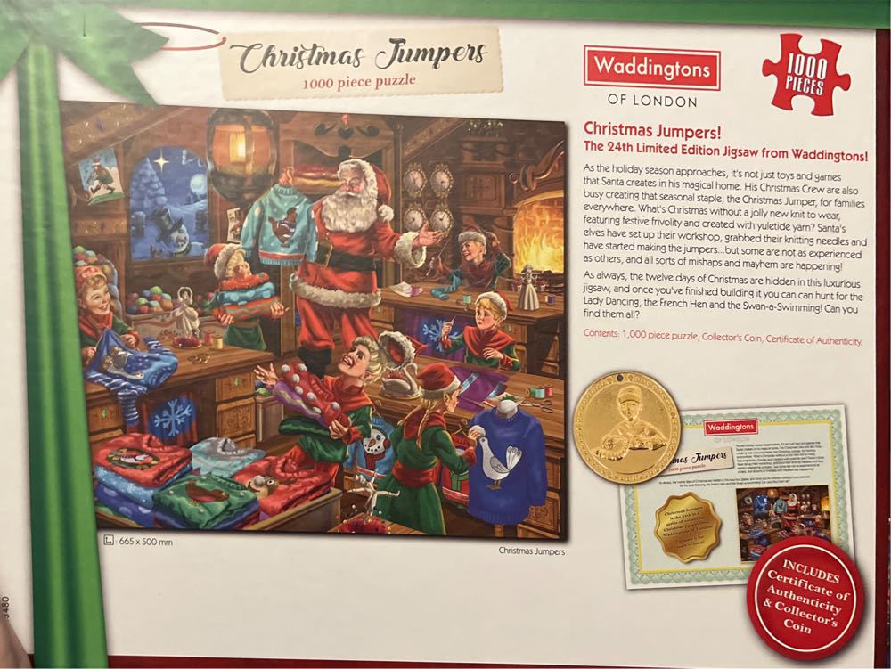 Christmas Jumpers - Waddingtons puzzle collectible [Barcode 5053410004200] - Main Image 2