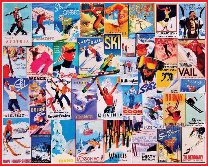 Ski Posters 💎 - White Mountain puzzle collectible [Barcode 724819255122] - Main Image 2