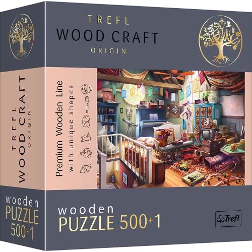 Trefl Wood Craft 501 Piece Wooden Puzzle Treasures In The Attic - Trefl 🇵🇱 puzzle collectible [Barcode 5900511201796] - Main Image 1