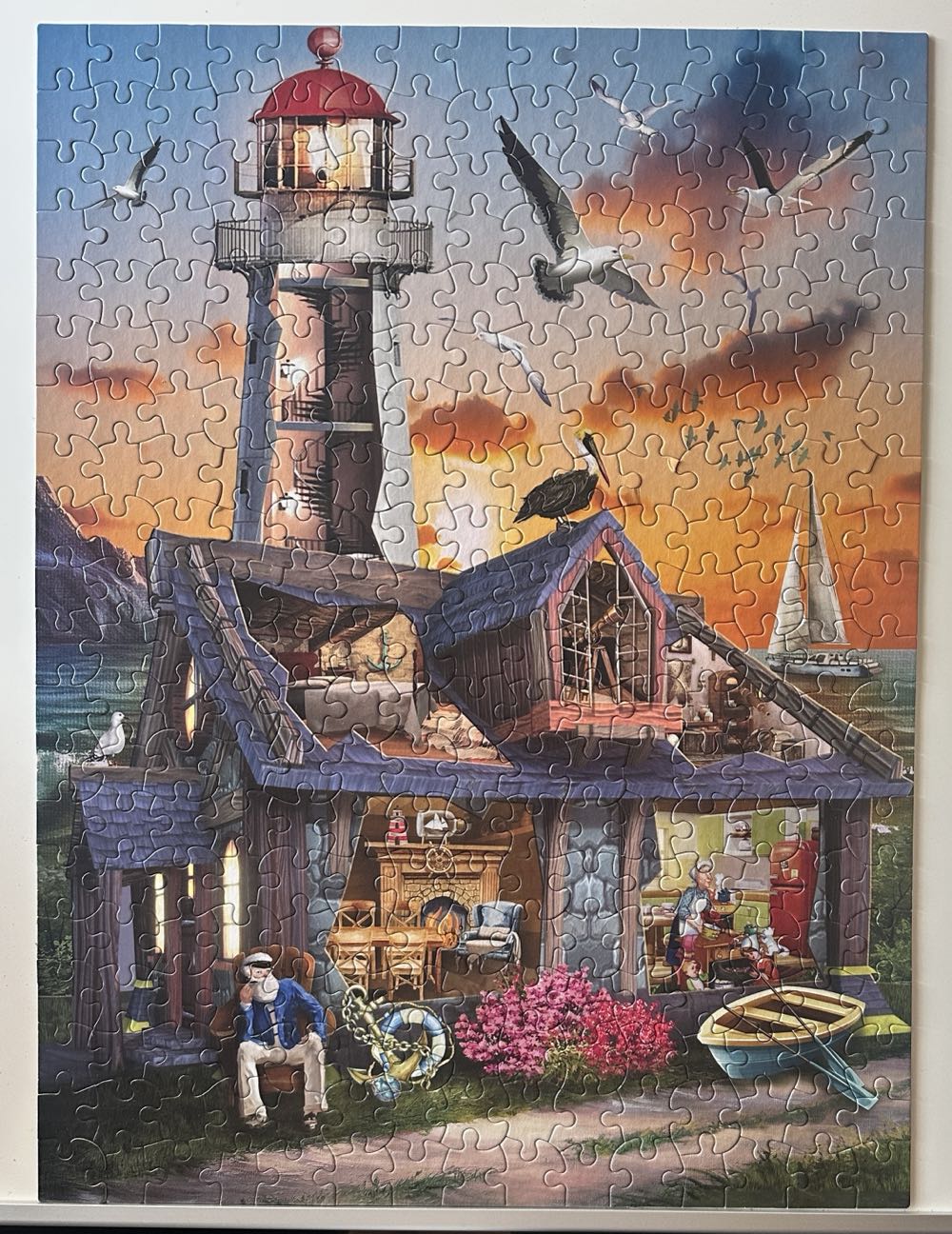 Lighthouse Keepers Home - SunsOut puzzle collectible [Barcode 796780298354] - Main Image 3