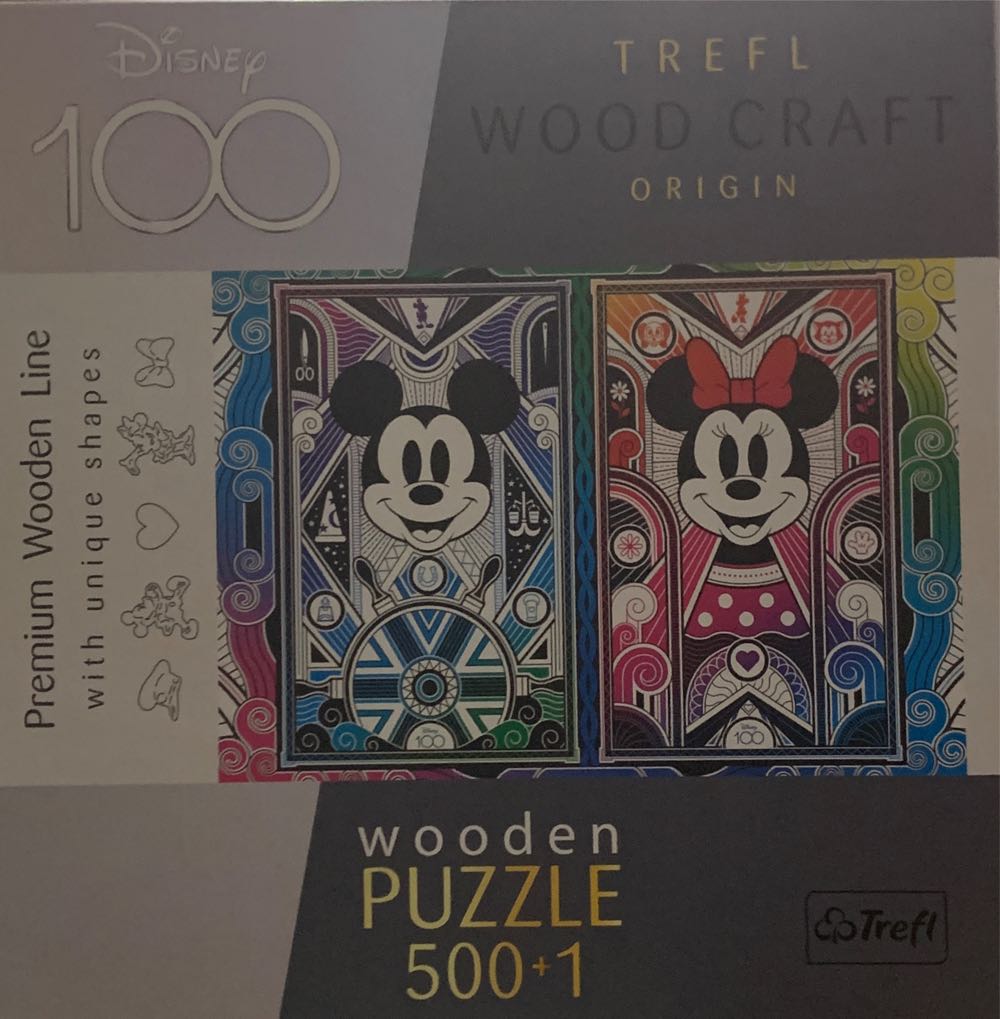 Mickey and Minnie Mouse  - Trefl Wood Craft puzzle collectible [Barcode 5900511201826] - Main Image 2