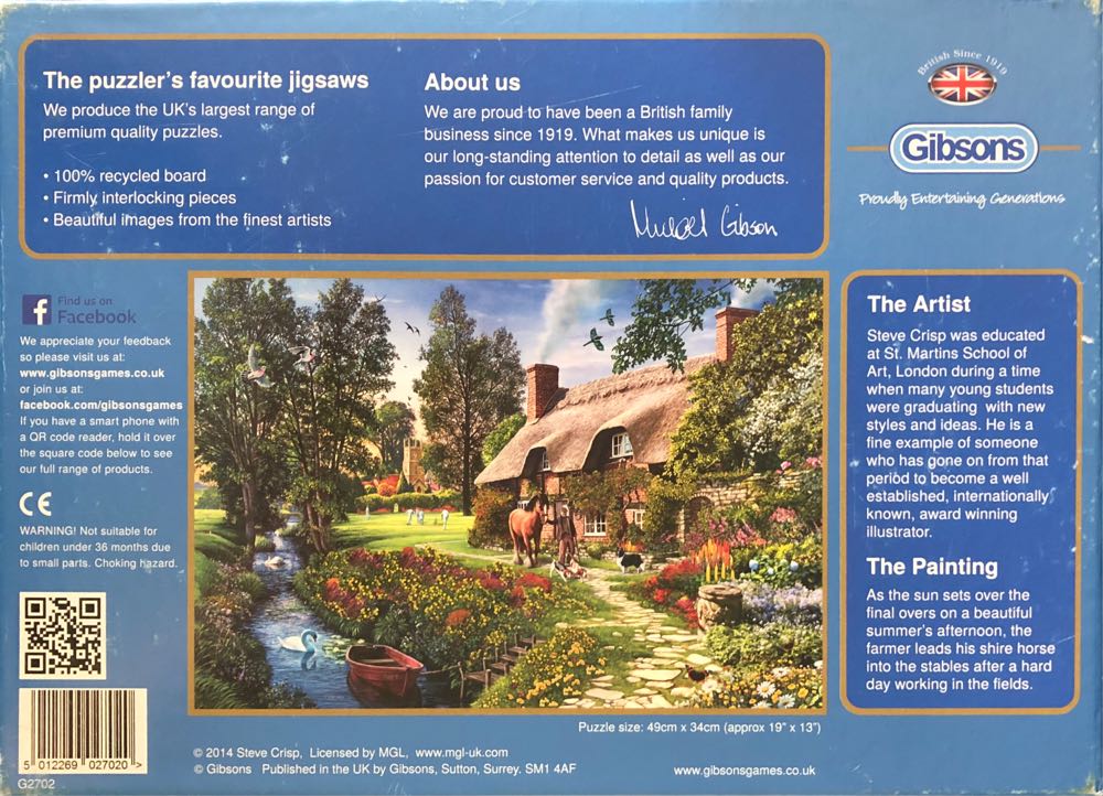 The Final Overs 🟦 - Gibsons puzzle collectible [Barcode 5012269027020] - Main Image 4