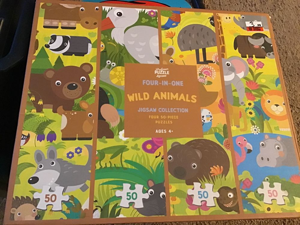 Four-in-One Wild Animals - Professor Puzzle Box Set puzzle collectible - Main Image 1