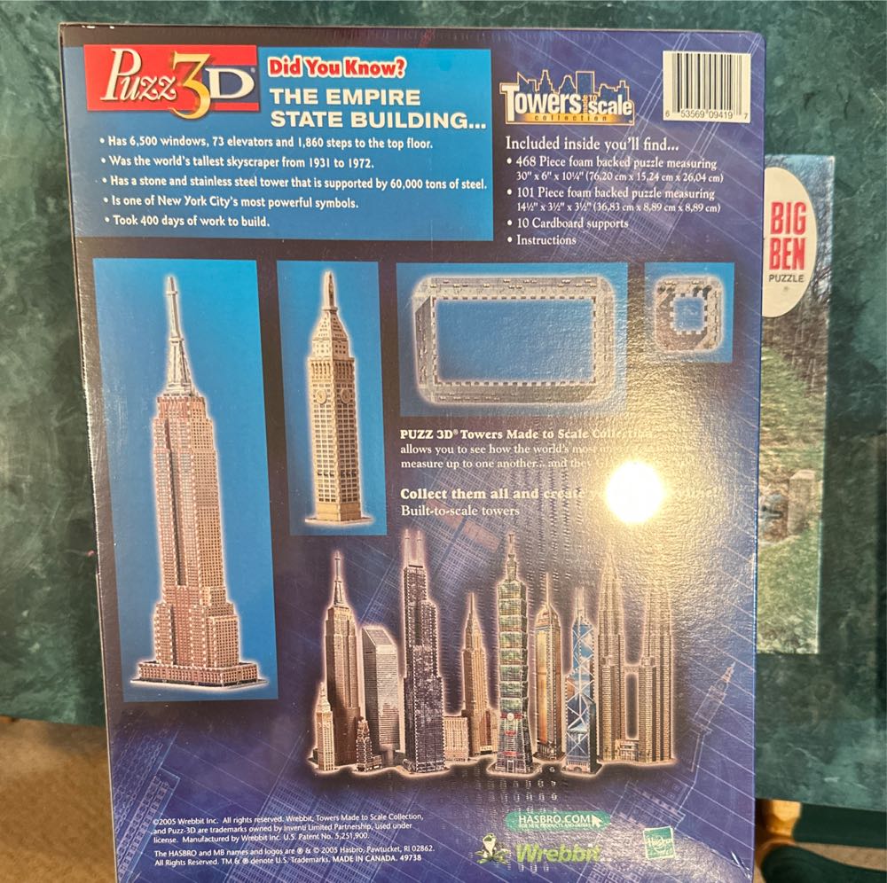 Puzz 3D: Empire State Building - Hasbro puzzle collectible [Barcode 653569094197] - Main Image 2
