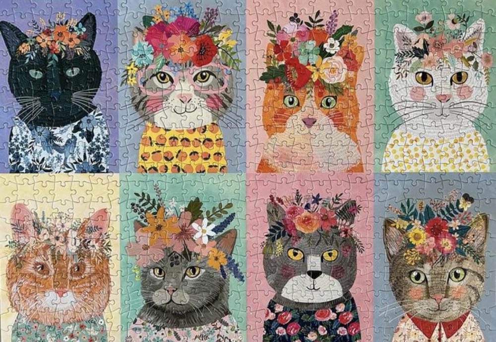 Colorful Cat Crowns - Buffalo puzzle collectible [Barcode 079346338054] - Main Image 3