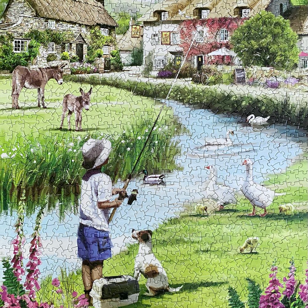 Boy Fishing - Spilsbury Puzzle Co. puzzle collectible [Barcode 810061445524] - Main Image 2