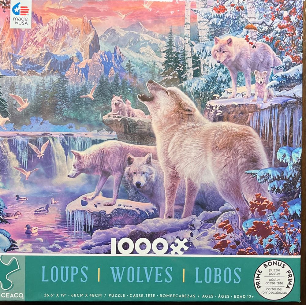 Ceaco Wolves White Wolves Piece Jigsaw Puzzle - Ceaco puzzle collectible [Barcode 021081332972] - Main Image 2