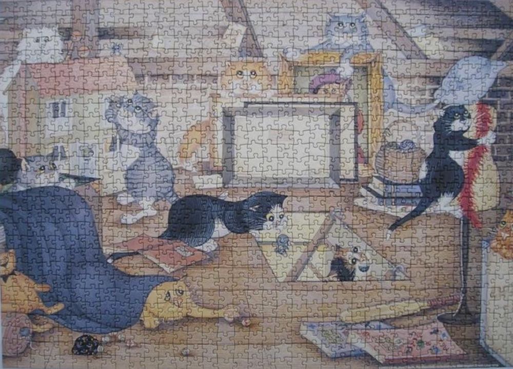 Crazy Cats - Cats In The Attic - Ravensburger puzzle collectible [Barcode 4005556155033] - Main Image 3