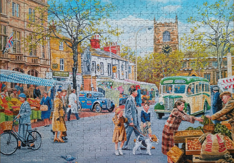 Market Day Skipton 🟦 - Corner Piece puzzle collectible [Barcode 5052089310230] - Main Image 3