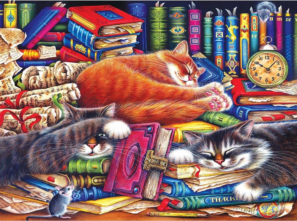 The Old Book Shop Cats 🧩 - Puzzle Collectors puzzle collectible [Barcode 9341102313492] - Main Image 2