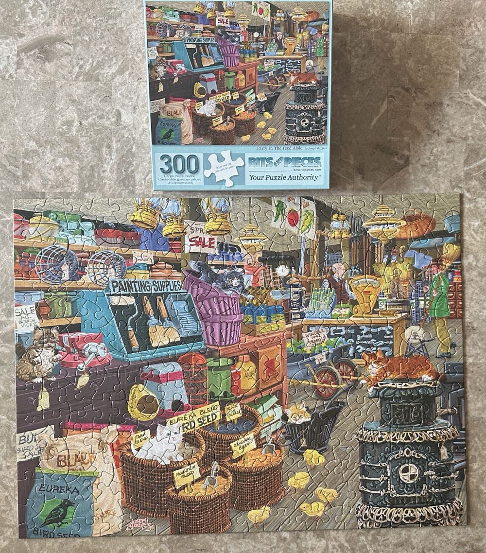 Party In The Feed Aisle.  SOLD  - Bits And Pieces puzzle collectible [Barcode 192949059475] - Main Image 2