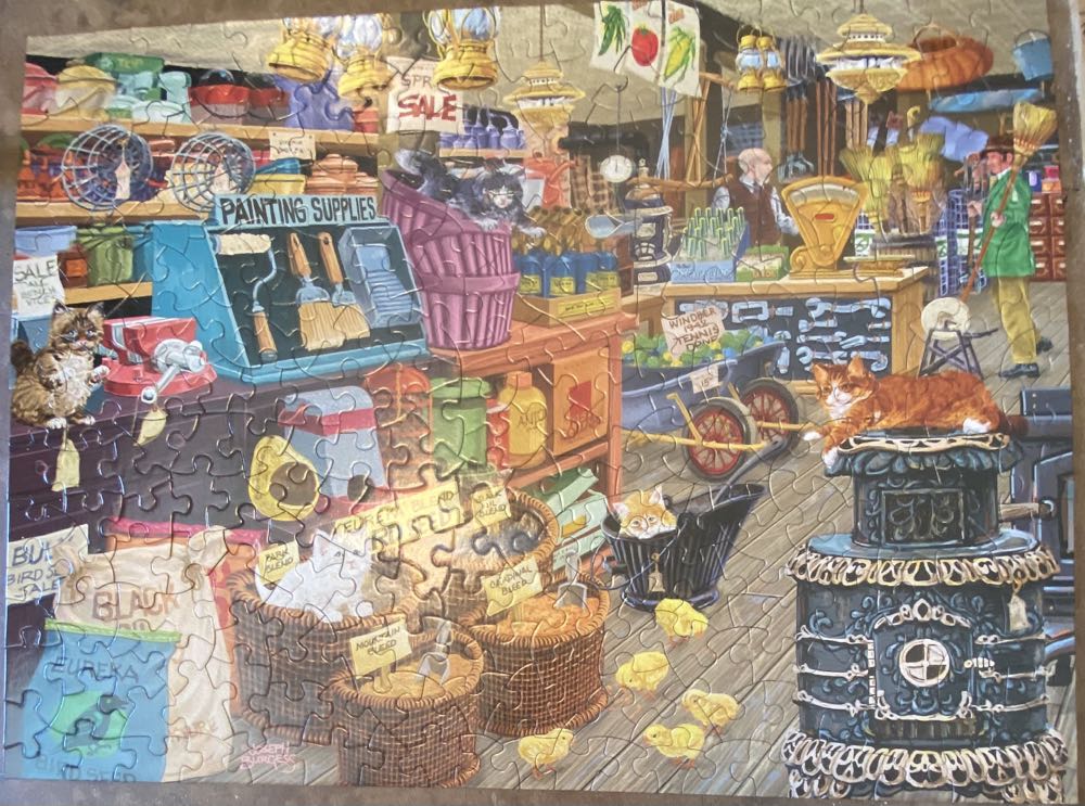 Party In The Feed Aisle.  SOLD  - Bits And Pieces puzzle collectible [Barcode 192949059475] - Main Image 4