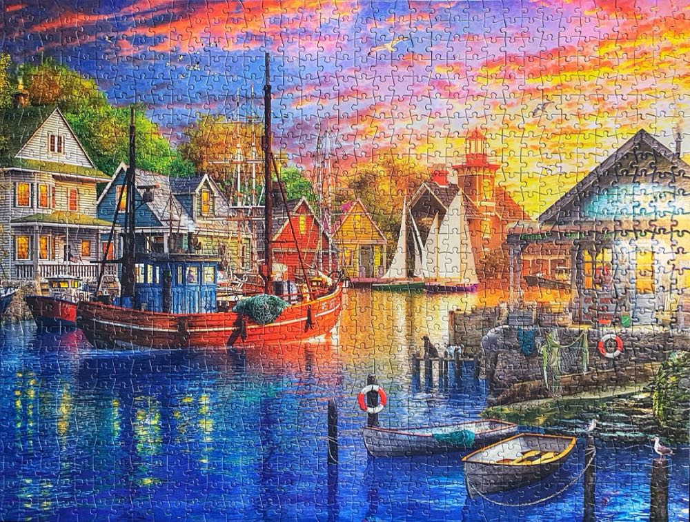 Dusk at the Harbor*^ - Buffalo Games puzzle collectible [Barcode 079346123278] - Main Image 3