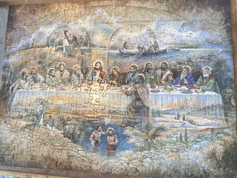 Bits And Pieces 300 Piece Jigsaw Puzzle For Adults 18” X 24” Last Supper 300 Pc Religious Jigsaws By Artist Ruane Manning  puzzle collectible [Barcode 192949032607] - Main Image 2