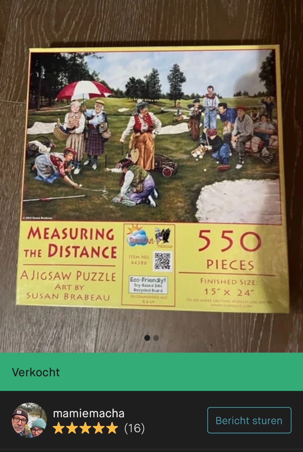 Measuring The Distance - SunsOut puzzle collectible [Barcode 796780443860] - Main Image 3