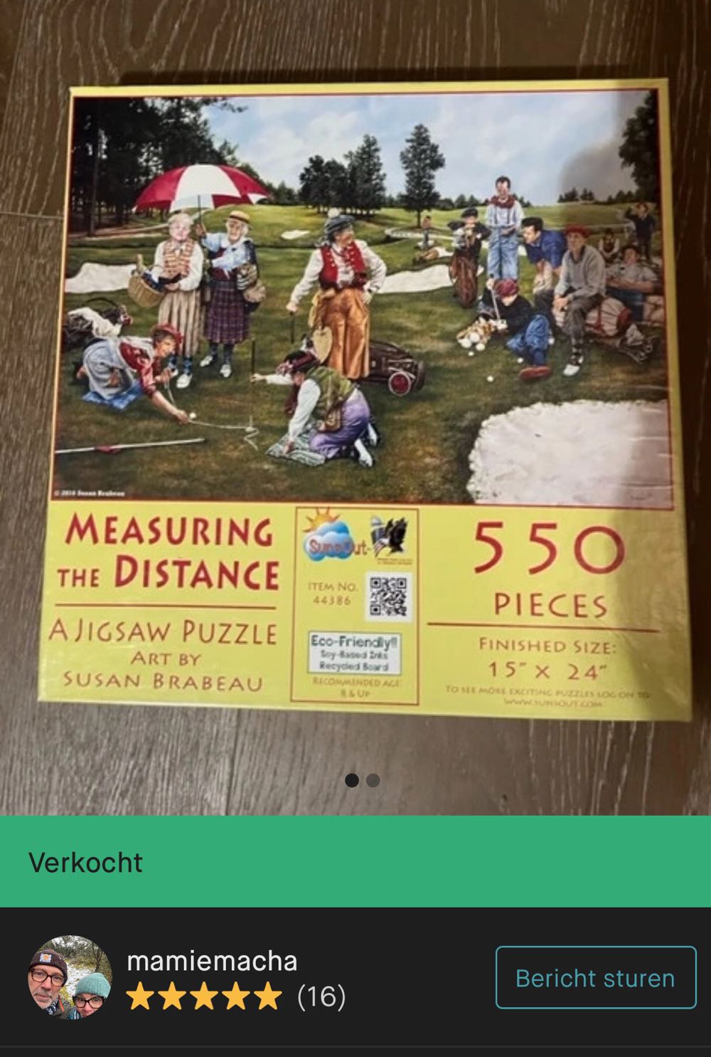 Measuring The Distance - SunsOut puzzle collectible [Barcode 796780443860] - Main Image 4