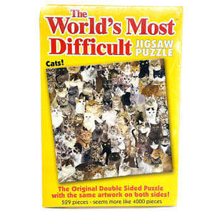 Paul Lamond The World’s Most Difficult Jigsaw Cats 529 529 Sealed World’s Worlds New Pieces Piece Cats! And  puzzle collectible [Barcode 5012822059956] - Main Image 1