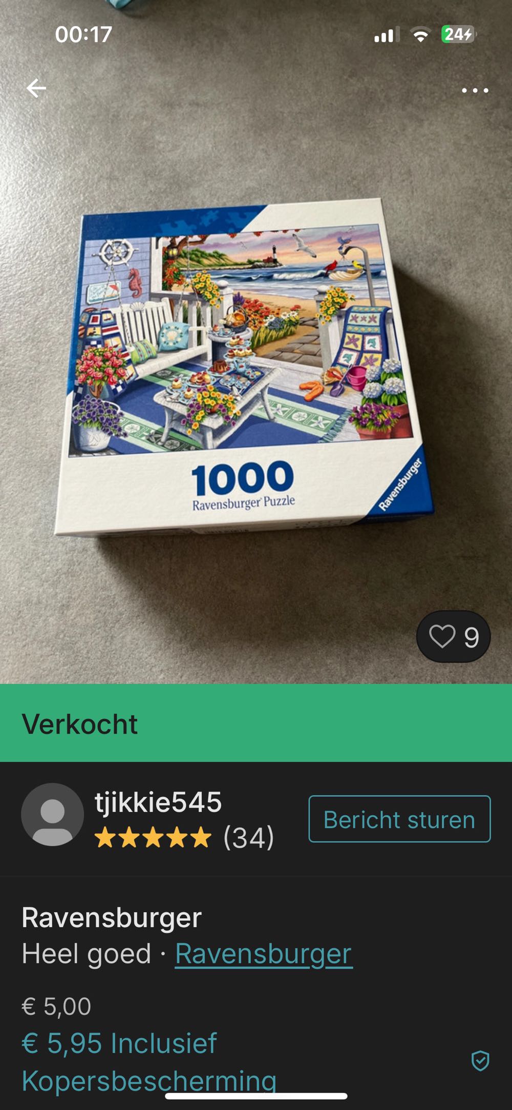 My Cozy Place - Seaside Sunshine NEW Keep - Ravensburger puzzle collectible [Barcode 4005556804665] - Main Image 4