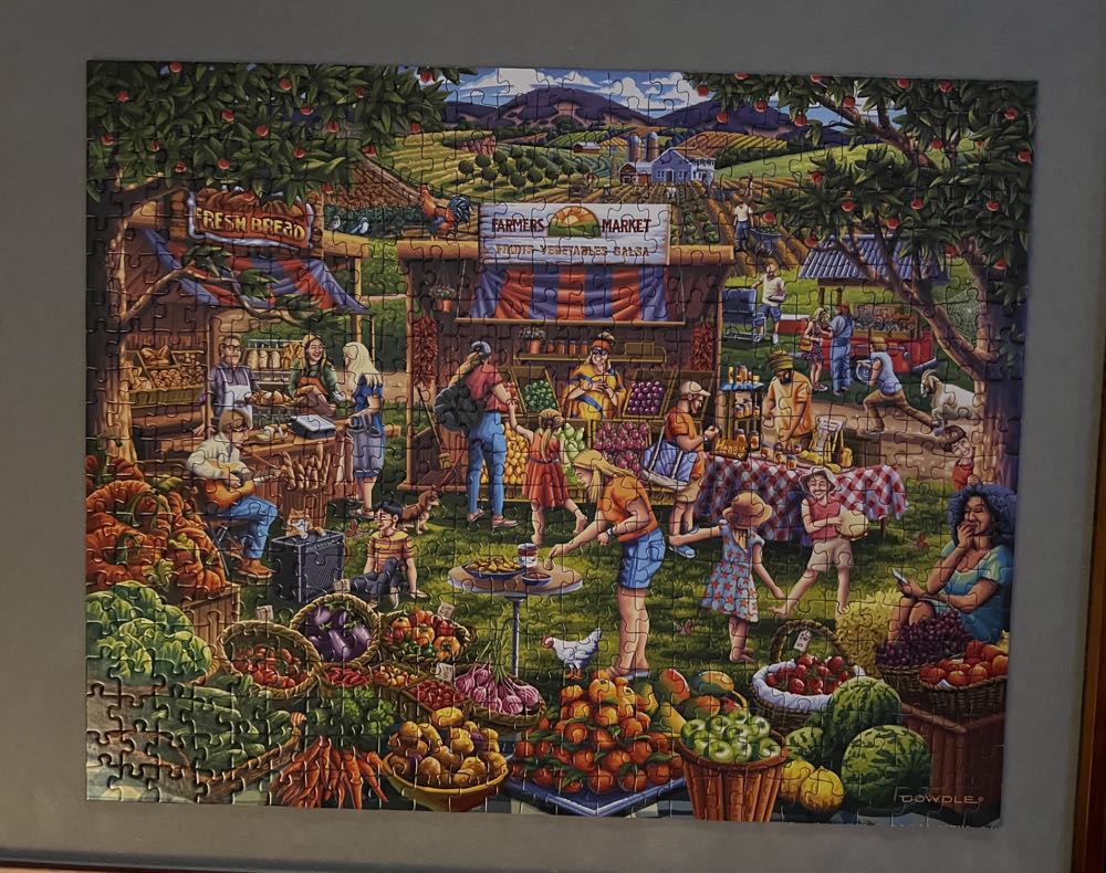 Farmers Market - Dowdle Folk Art puzzle collectible [Barcode 671095205498] - Main Image 2