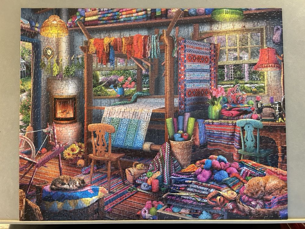 Weaver’s Cottage - Springbok puzzle collectible [Barcode 091683111909] - Main Image 2