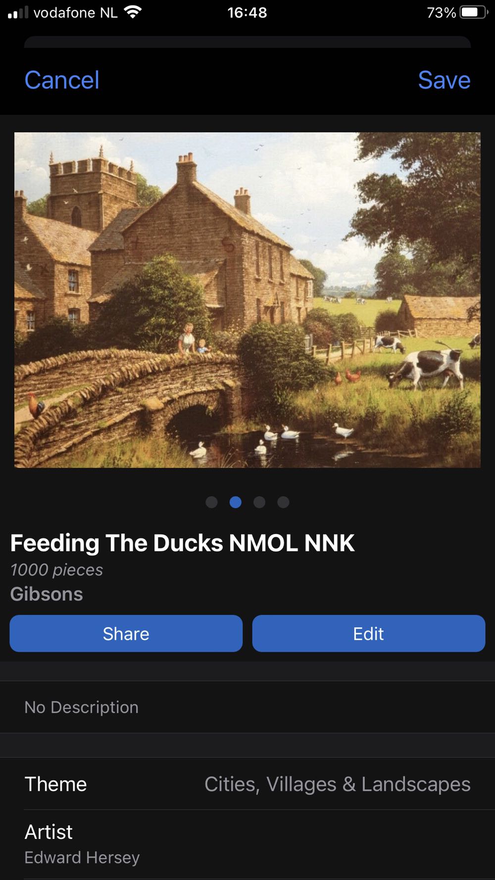 Feeding The Ducks - Gibsons puzzle collectible [Barcode 5012269008371] - Main Image 2