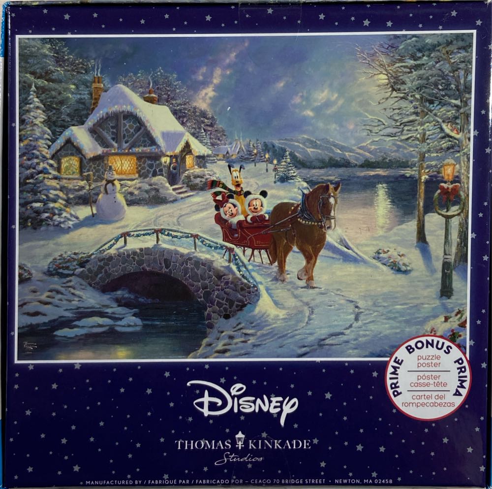 Mickey & Minnie Evening Sleigh Ride - Ceaco puzzle collectible - Main Image 3