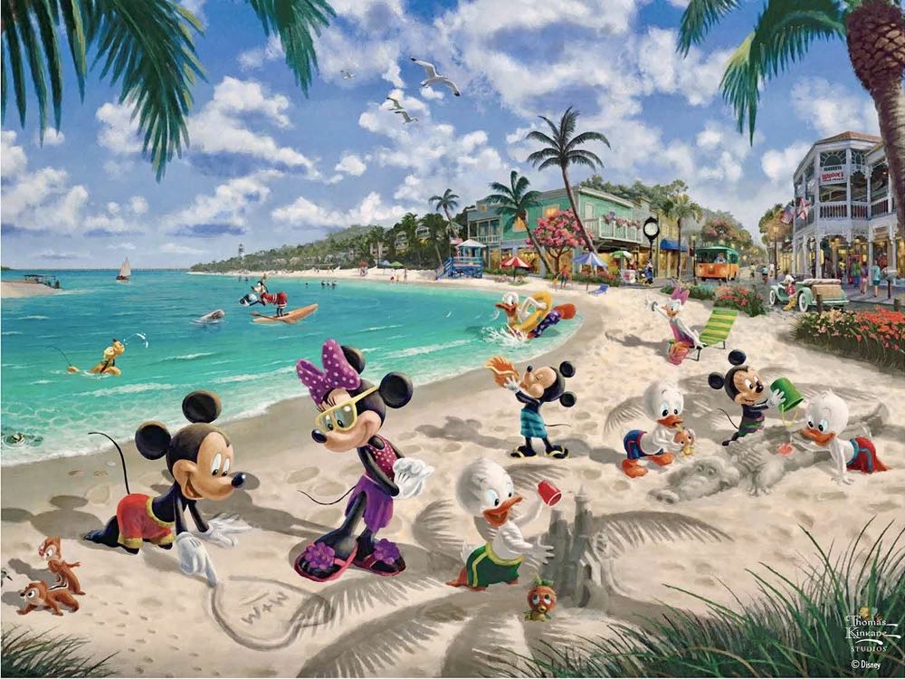 Mickey And Minnie In Florida  - Ceaco puzzle collectible - Main Image 2