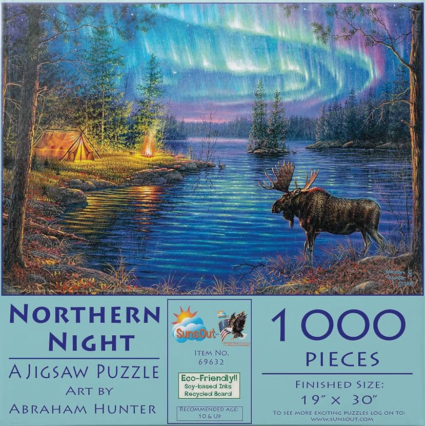 Northern Night - SunsOut puzzle collectible [Barcode 796780696327] - Main Image 2